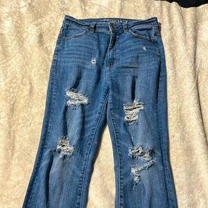 American Eagle outfitters jeans super stretch size 6 long Highest rise jegging